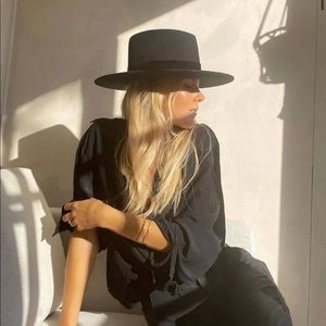 LACK OF COLOR Benson Tri Wool Hat | Black | size Small